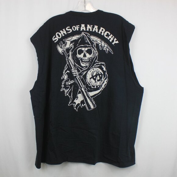 Sons Of Anarchy Samcro Black Sleeveless Graphic Shirt - Picture 2 of 8